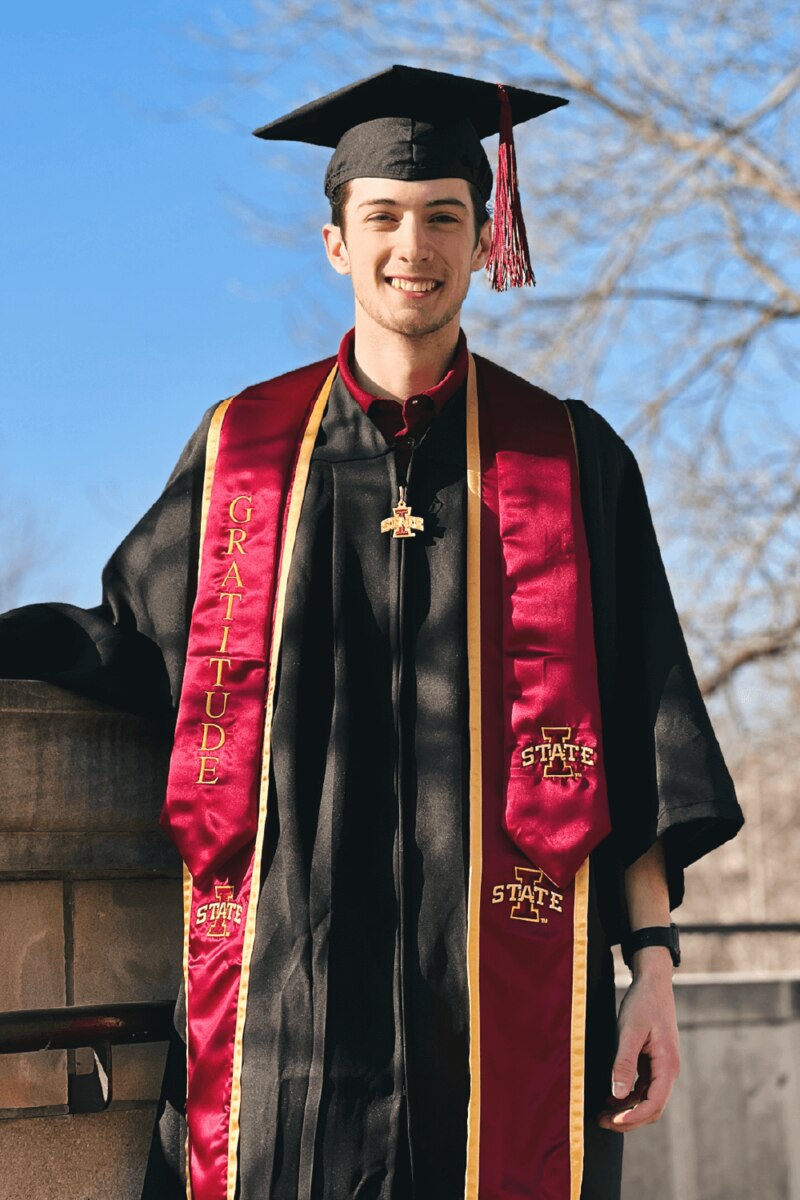 Cardinal & Gold I-State Graduation Stole